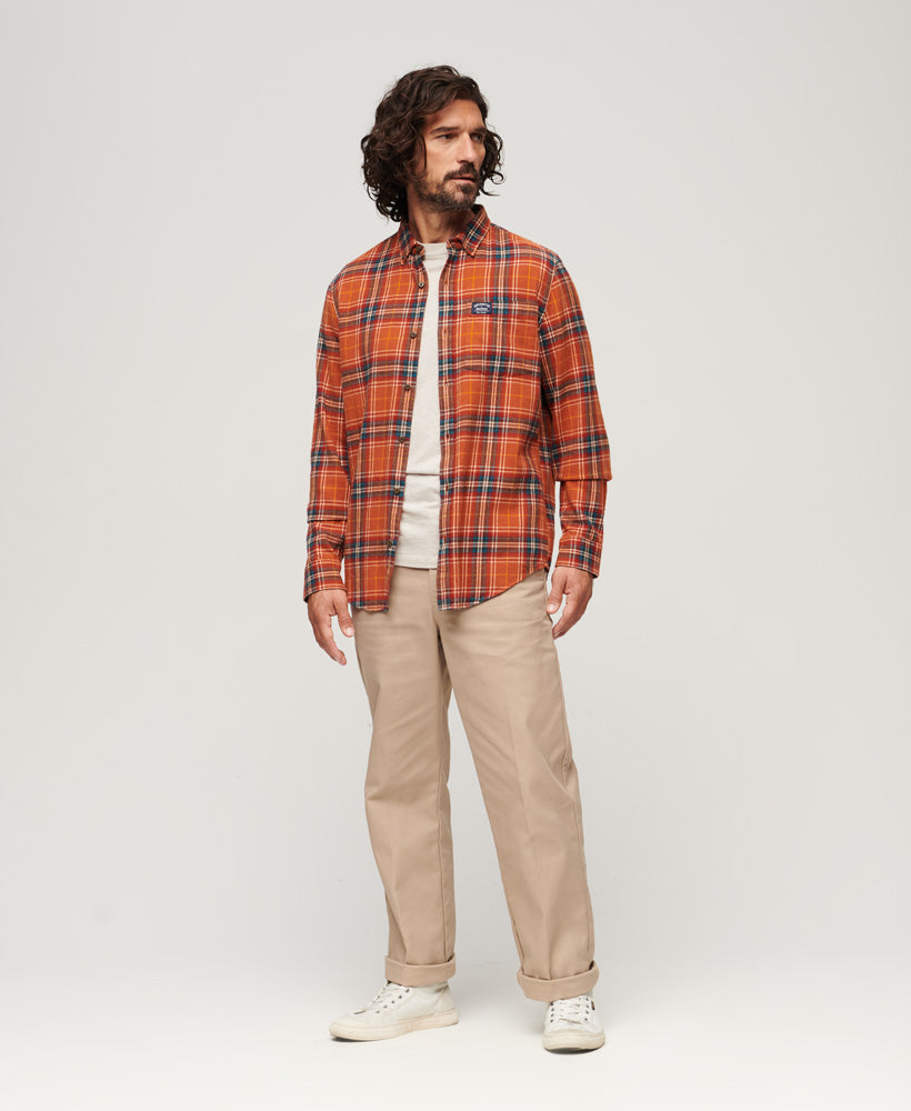 Cotton Lumberjack Shirt | Drayton Check Orange – Superdry