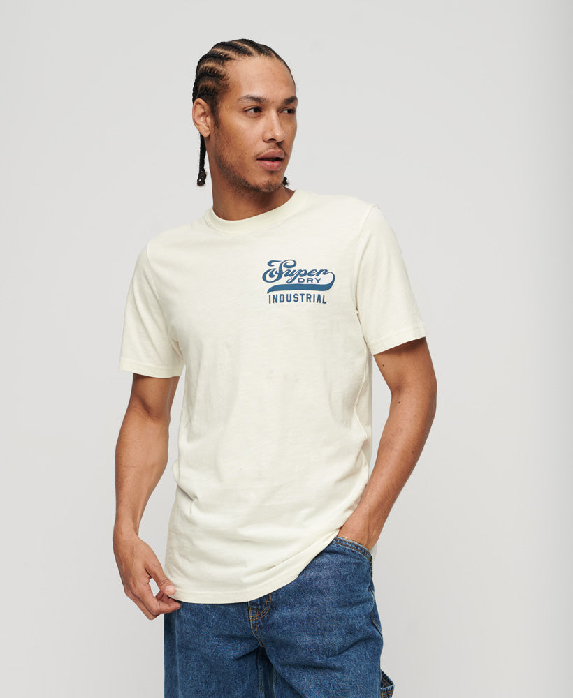 Workwear Scripted Graphic T-Shirt | New Chalk White Slub