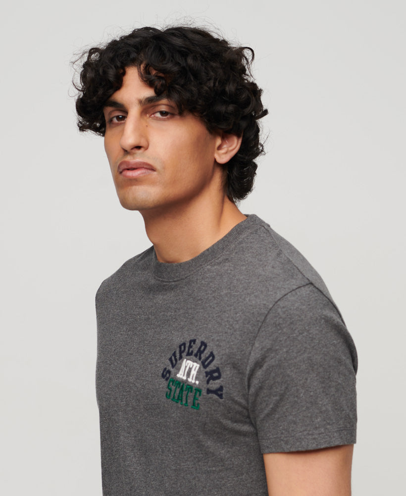 Embroidered Superstate Athletic Logo T-Shirt | Rich Charcoal Marle