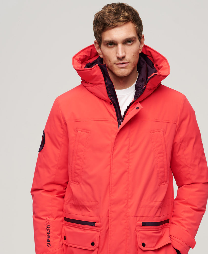 City Padded Parka Jacket | Sunset Red