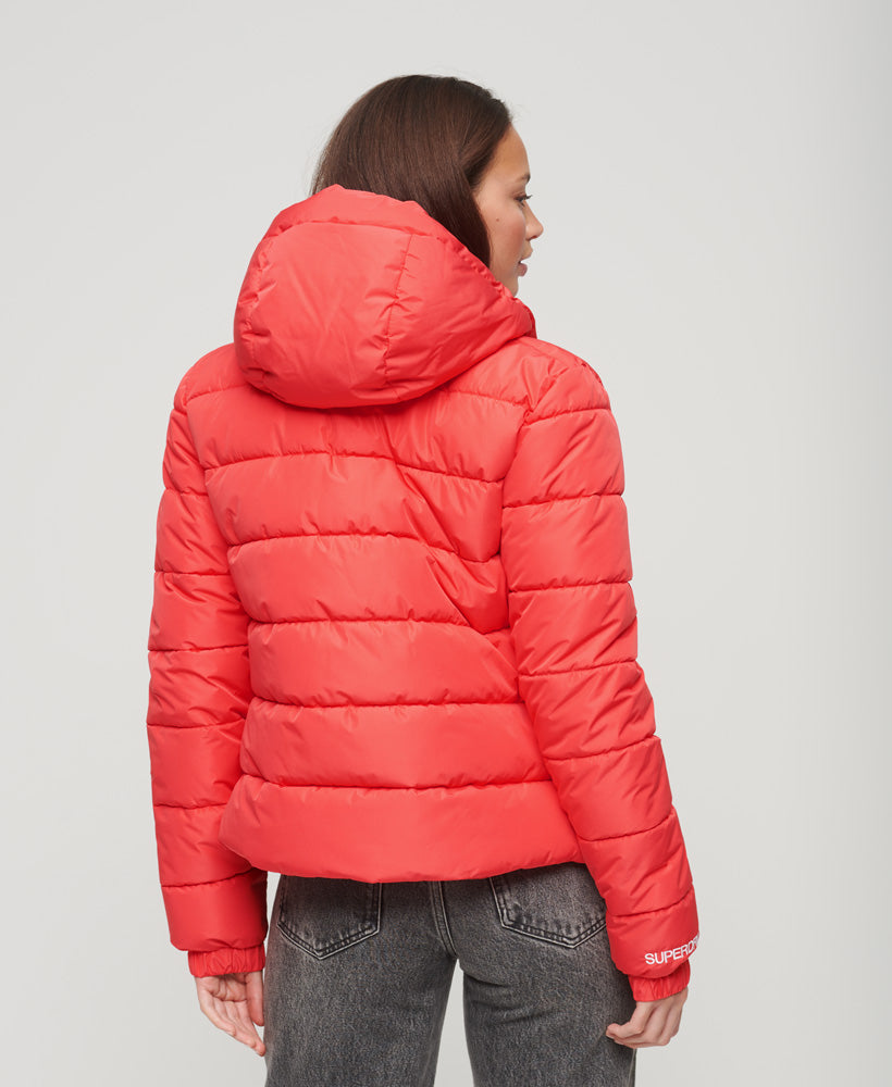Hooded Spirit Sports Puffer | Active Pink