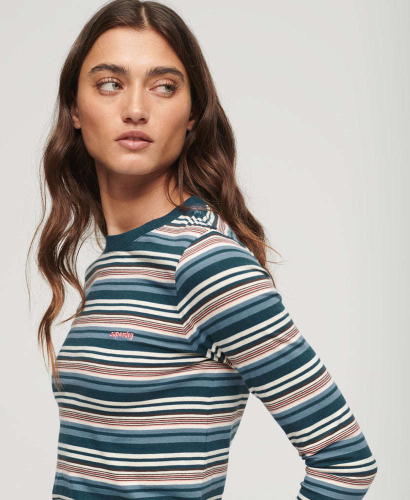 Stripe Long Sleeve Top | Blue Bottle Stripe – Superdry