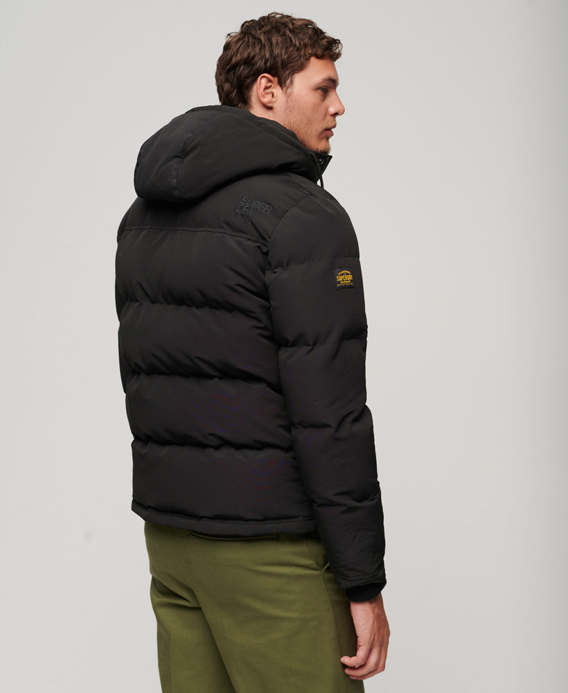 Everest Hooded Puffer Jacket | Jet Black