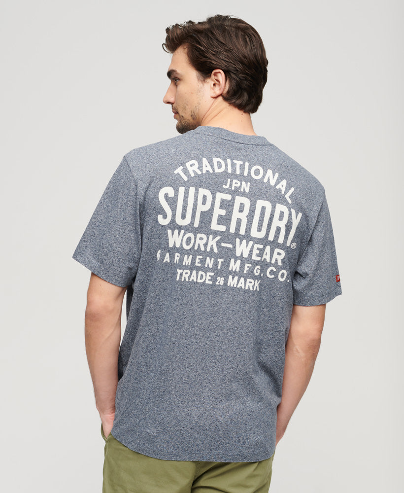 Workwear Trade Graphic T-shirt | Frosted Navy Grit