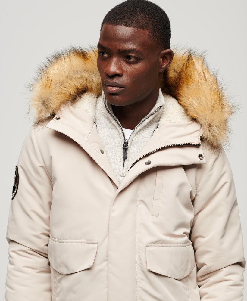 Hooded Everest Puffer Bomber Jacket | Chateau Grey