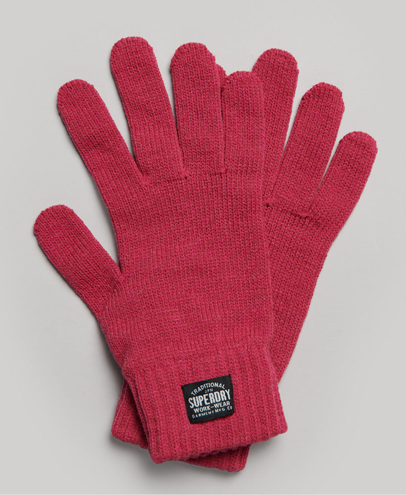 Classic Knitted Gloves | Pink Peacock