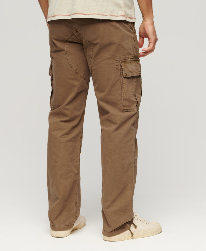 Organic Cotton Baggy Cargo Pants | Deep Brown 32