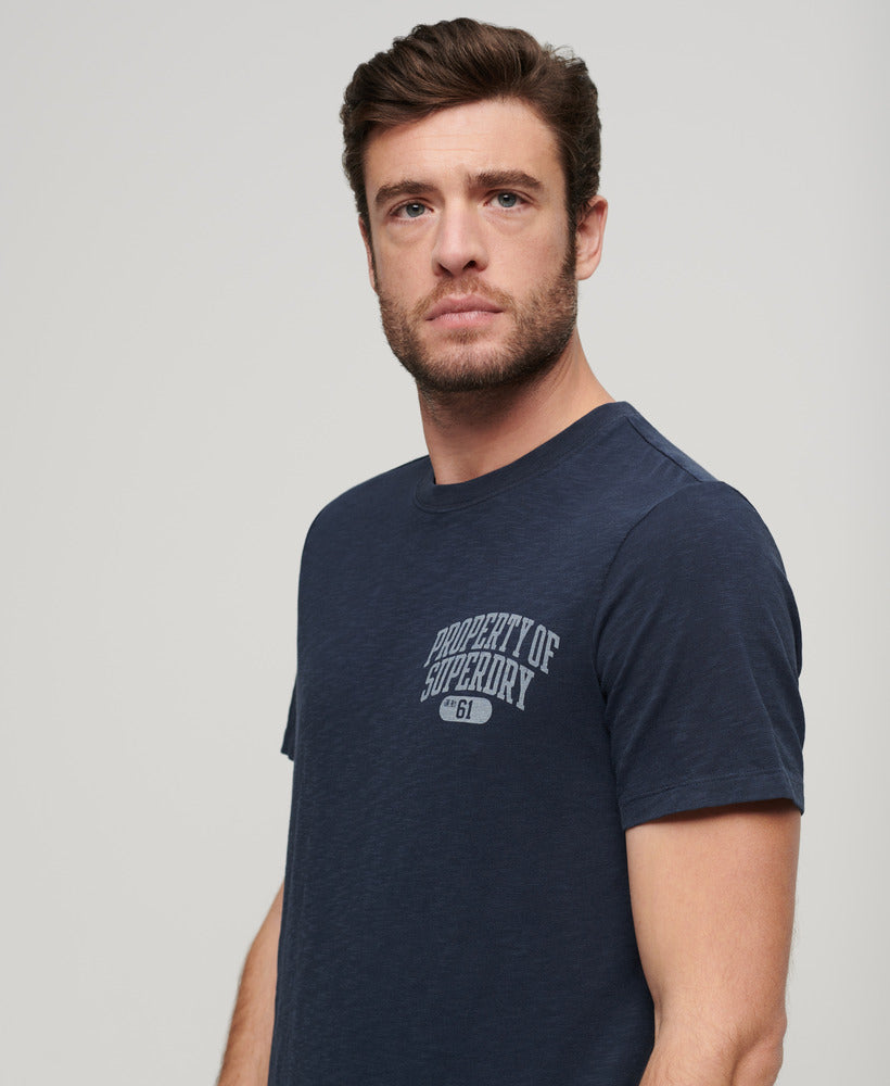 Athletic College Graphic Tee | Eclipse Navy Slub