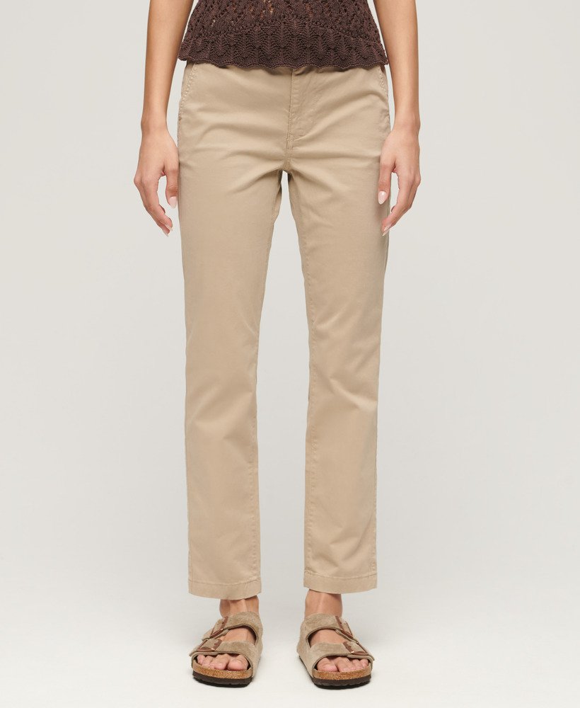 Mid Rise Chino | Stonewash Taupe Brown