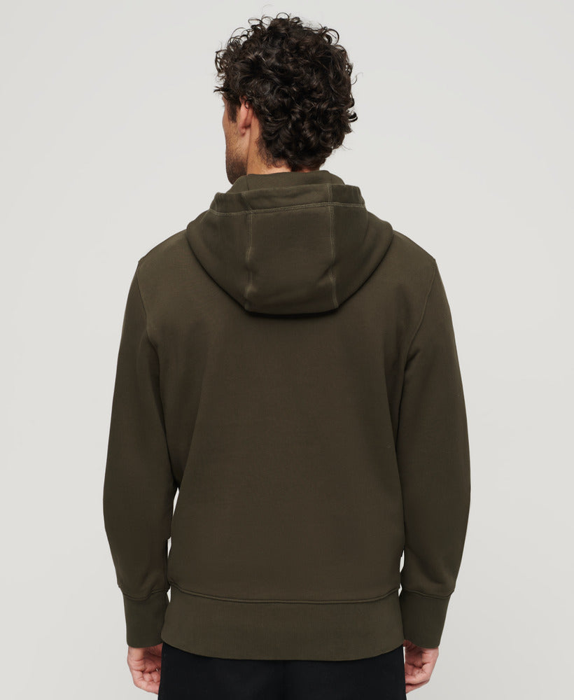 Micro Logo Graphic Loose Hood | Army Khaki