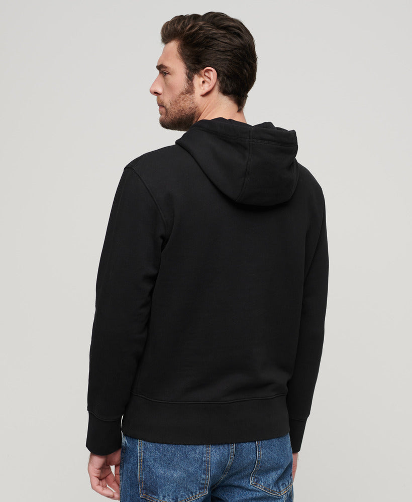 Micro Logo Graphic Loose Hood | Black