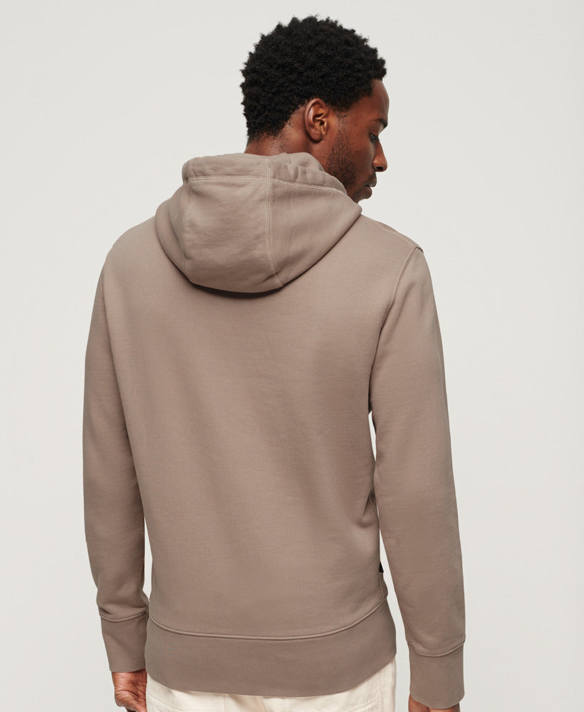 Micro Logo Graphic Loose Hood | Deep Beige