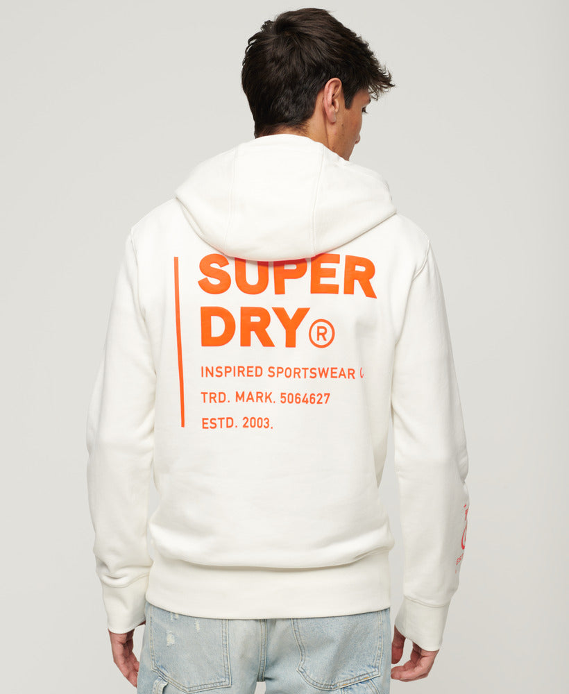 Utility Sport Logo Loose Hoodie | New Chalk White