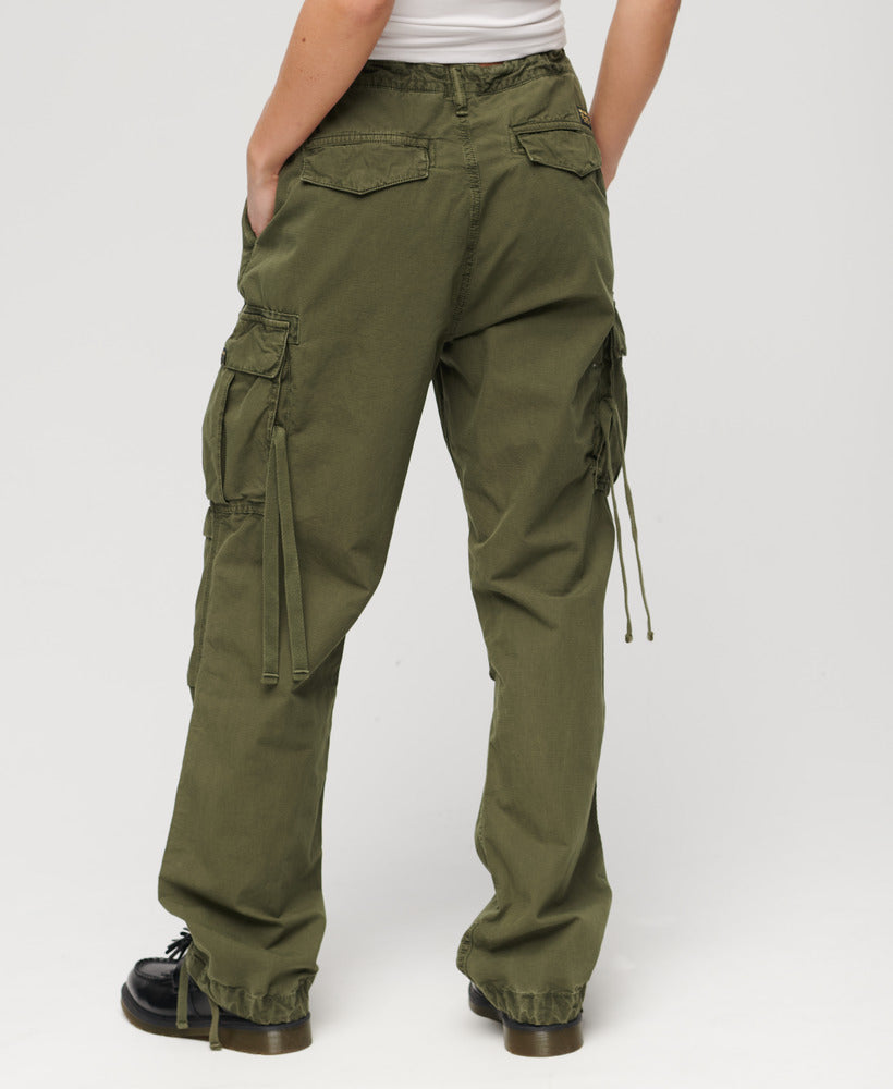 Low Rise Para Cargo | Olive Night Green