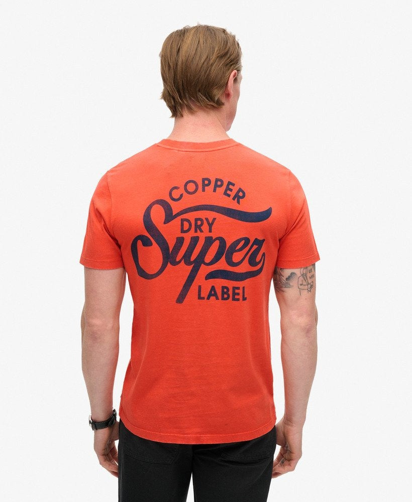 Copper Label Chest Graphic Tee | Denim Co Rust Orange