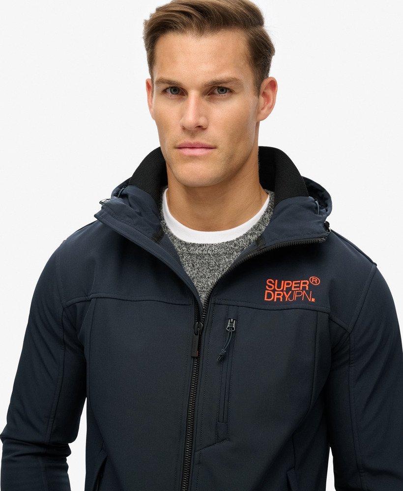 Superdry Hooded Soft Shell Trekker Jkt A2-Wind Family voor heren, vlammen oranje, L Superdry Hooded Soft Shell Trekker Jkt A2-Wind Family voor heren, vlammen oranje, L