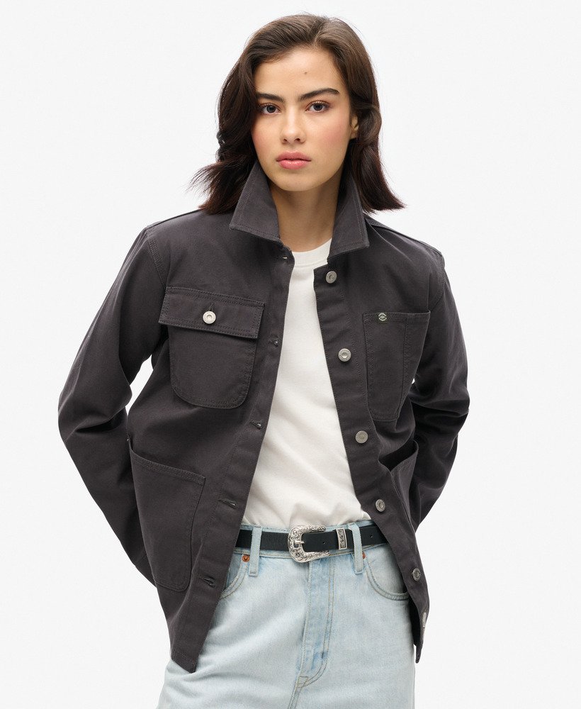 Embroidered Chore Jacket | Blackboard