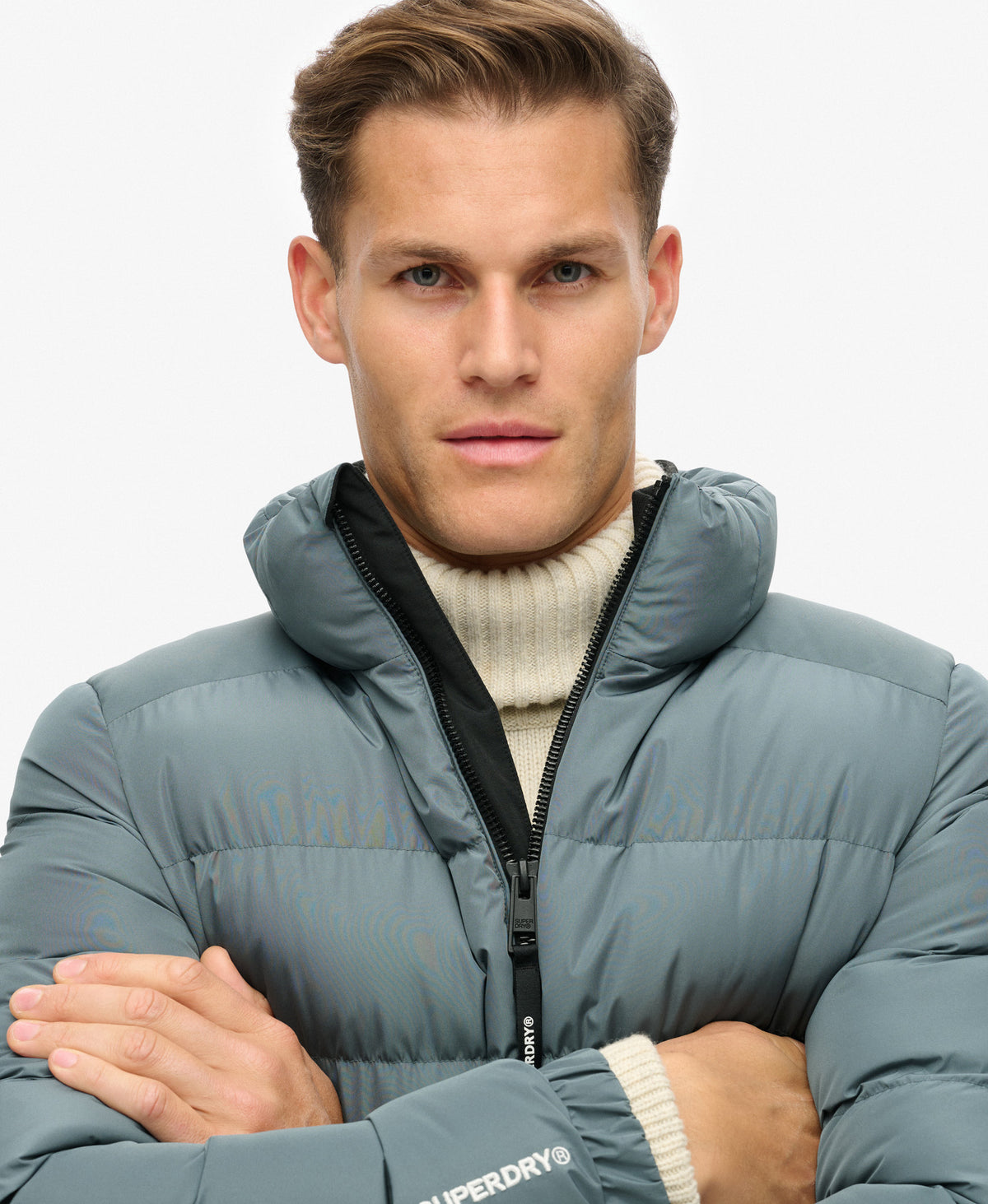 Sports Puffer Jacket | Stormy Weather Blue – Superdry