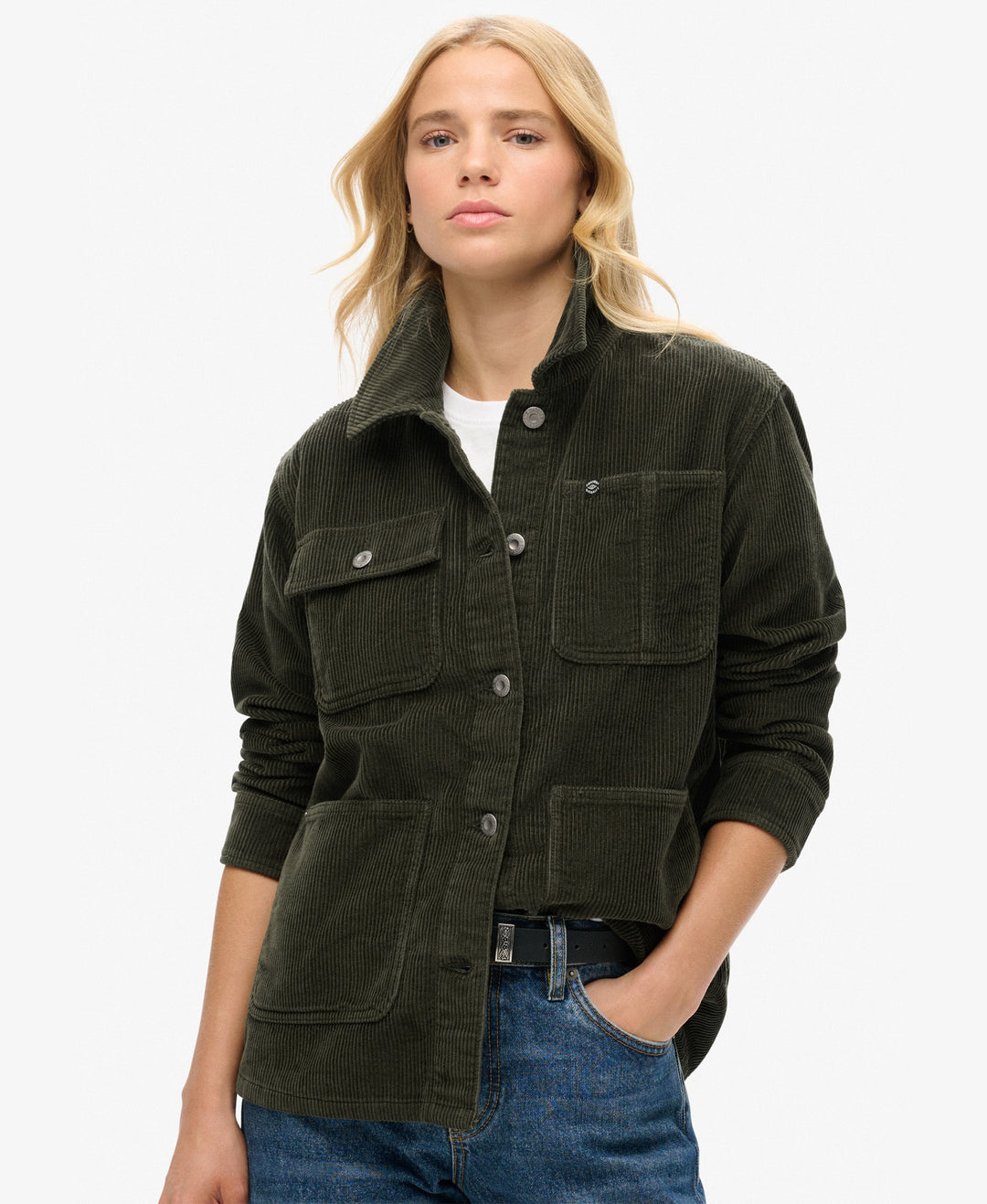 Corduroy Chore Jacket | Army Khaki – Superdry
