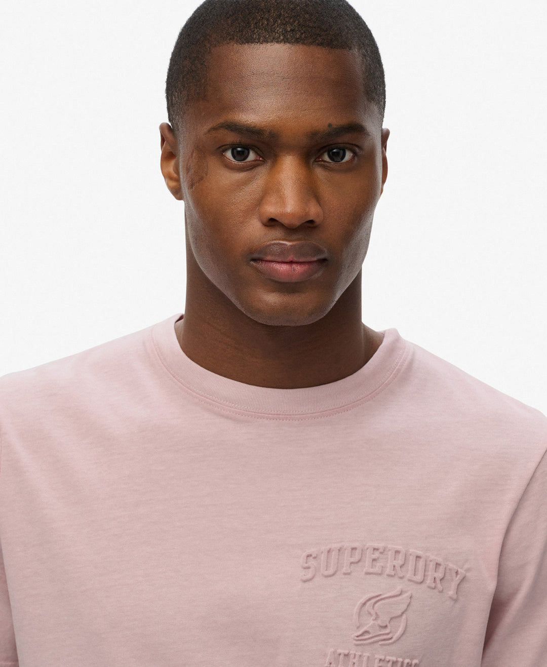 Athletic Emboss Relaxed Tee | Dusky Pink – Superdry