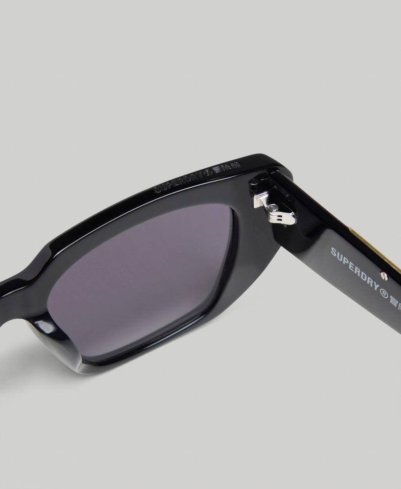 Sdr 90's Angular Sunglasses | Black/Smoke Fade