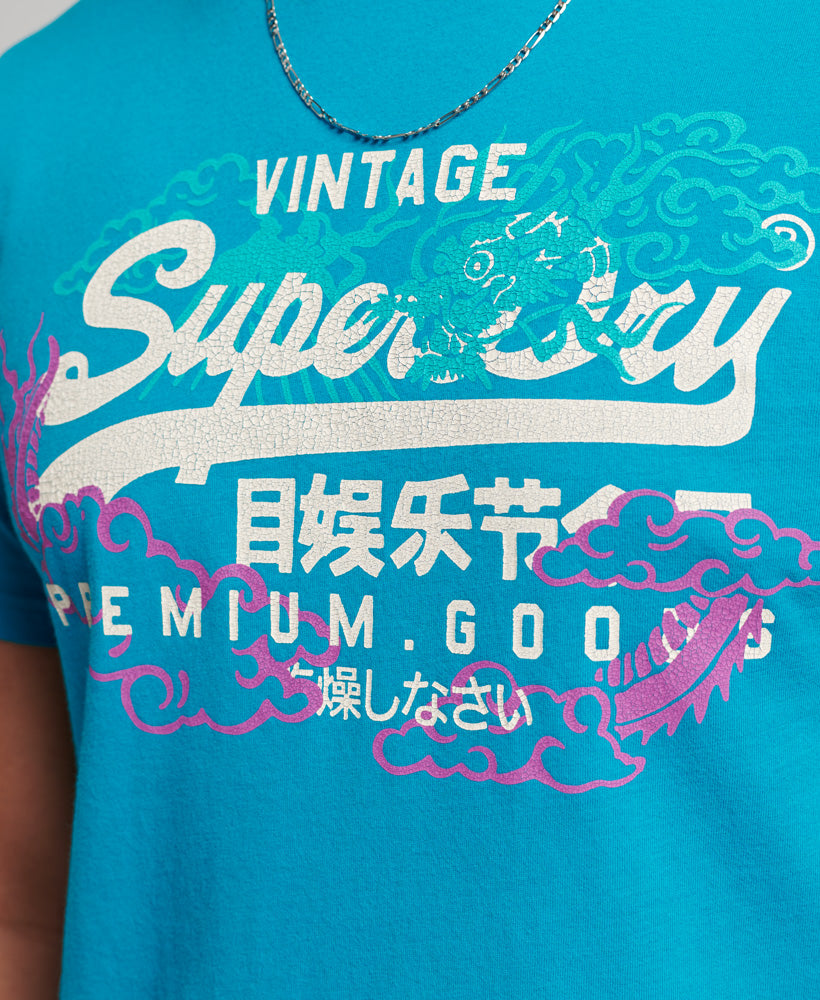 Vintage Logo Narrative T-Shirt | Enamel Blue