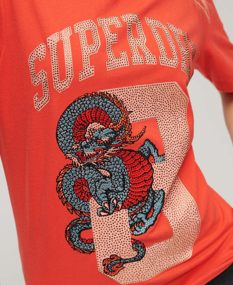 Year of the Dragon Graphic Tee | Sunset Red