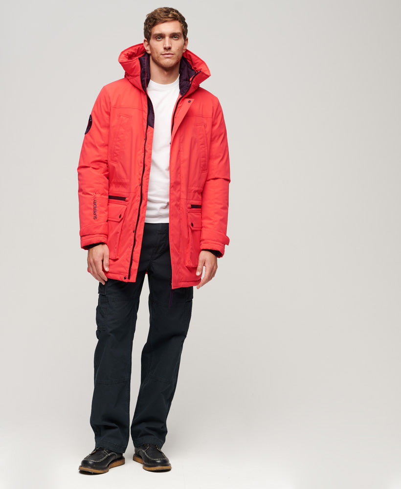 City Padded Parka Jacket | Sunset Red