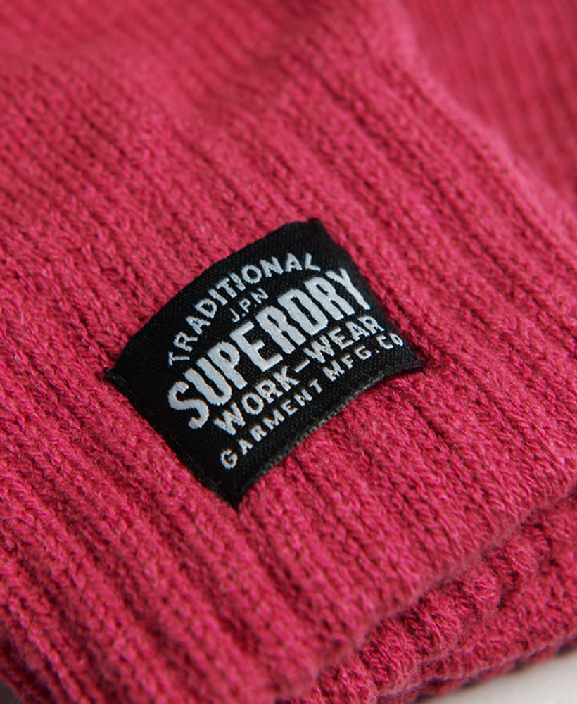 Classic Knitted Gloves | Pink Peacock