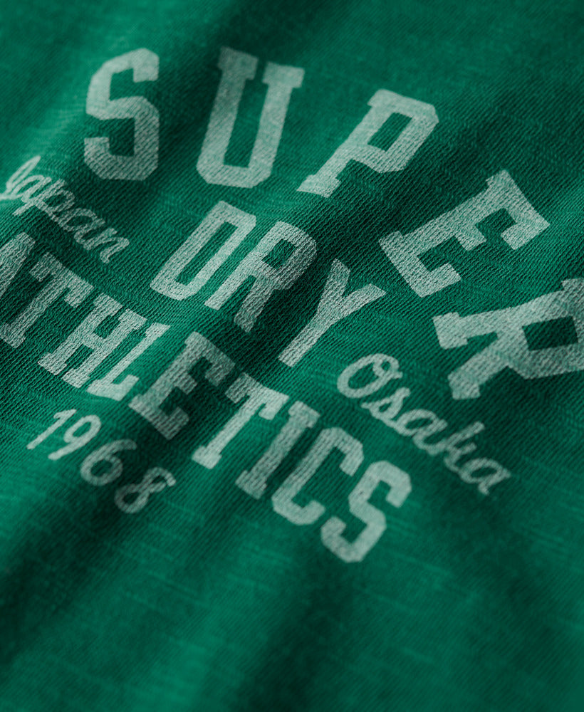 Athletic College Graphic Tee | Dark Forest Green Slub – Superdry