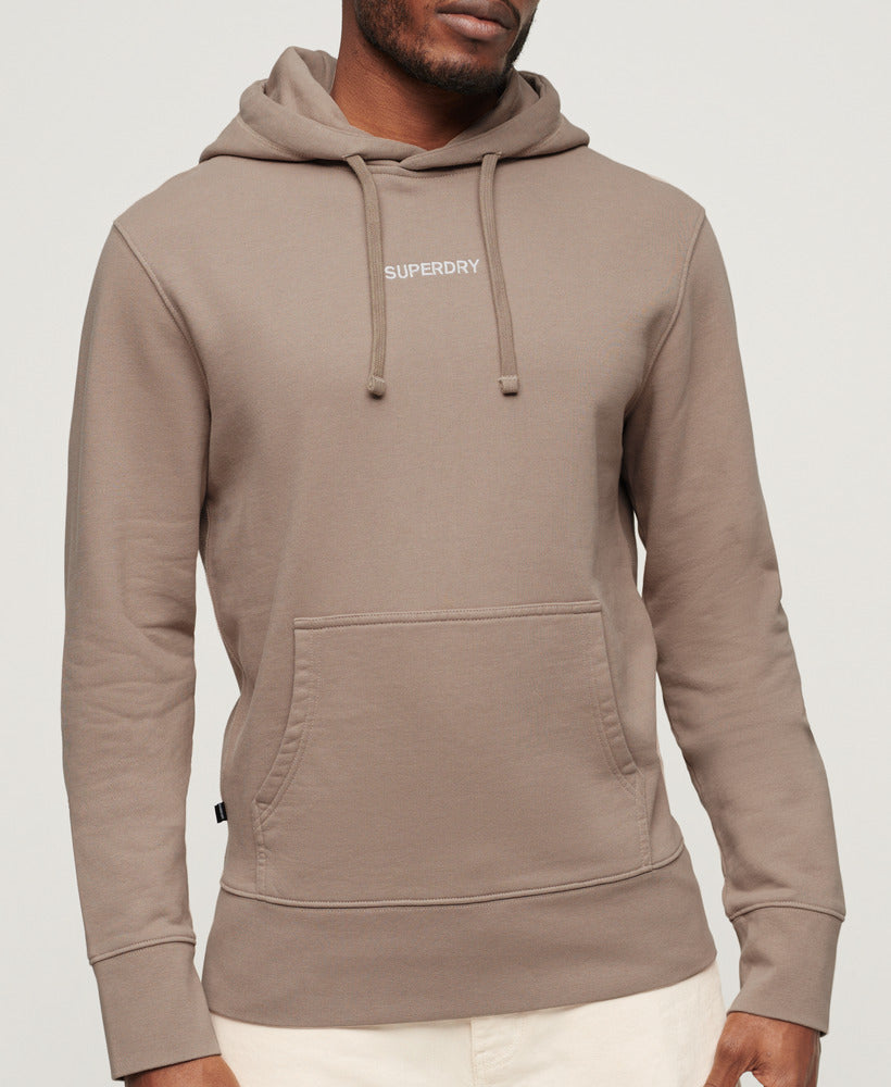 Micro Logo Graphic Loose Hood | Deep Beige