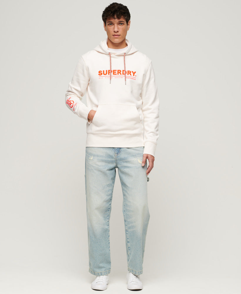 Utility Sport Logo Loose Hoodie | New Chalk White