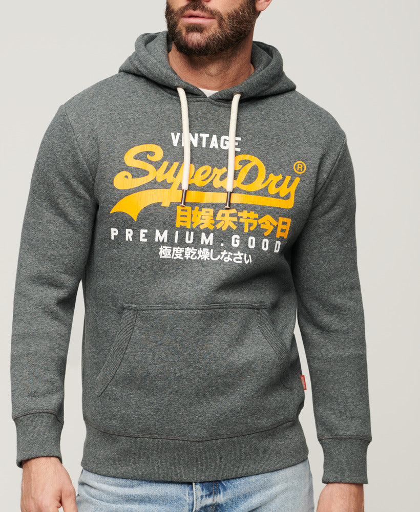 Vintage Logo Duo Hoodie | Asphalt Grey Grit