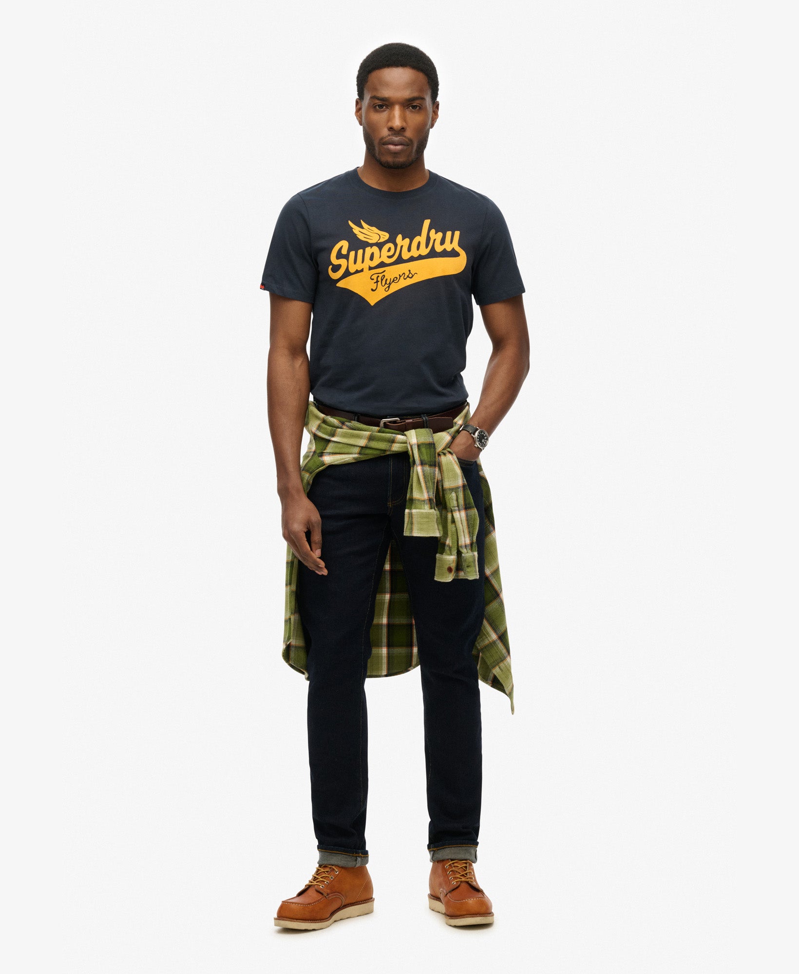 Flyers Script Tee | Eclipse Navy – Superdry