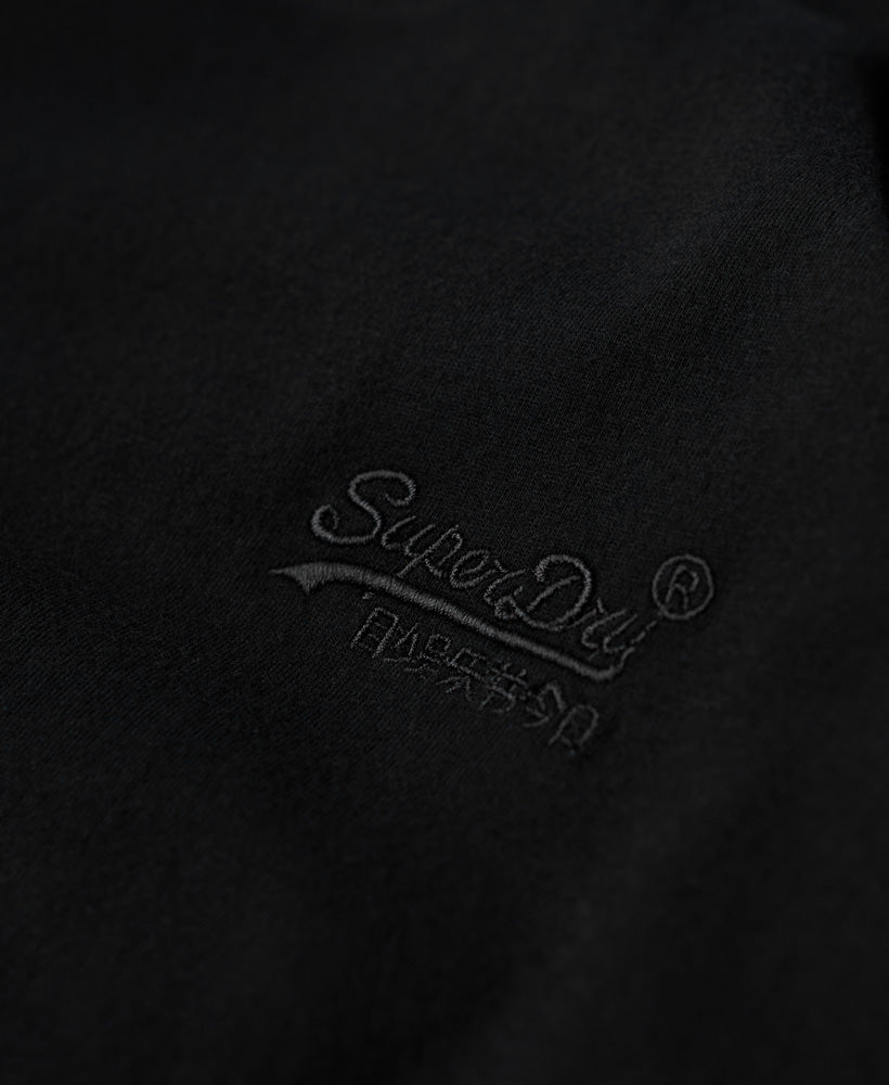 Organic Cotton Vintage Logo Embroidered Top | Black – Superdry