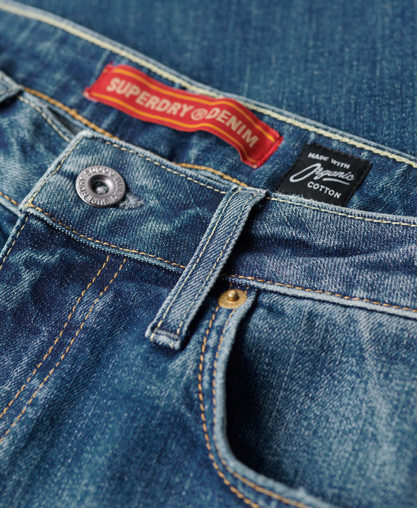 Vintage Slim Straight Jeans | Mercer Mid Blue – Superdry