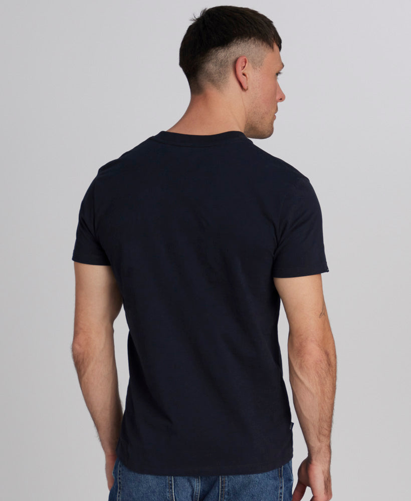 Essential Logo V Neck T Shirt | Eclipse Navy