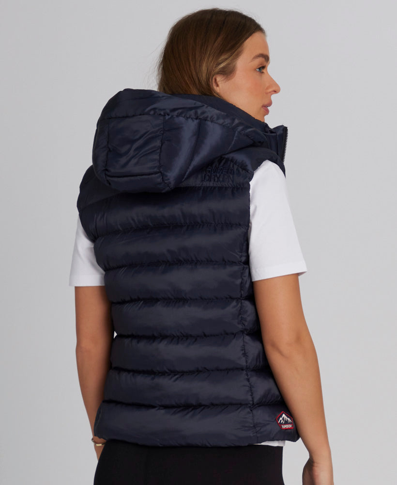 Hooded Fuji Padded Vest | Eclipse Navy – Superdry