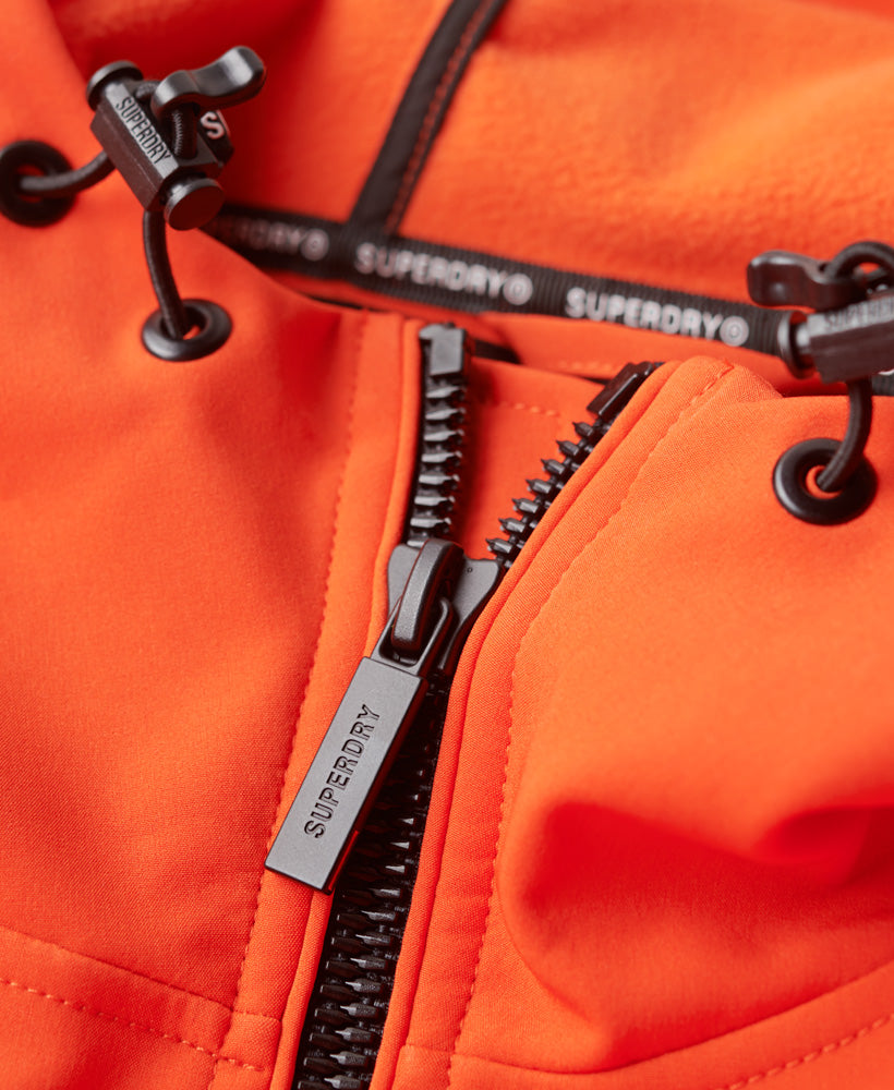 Fleece Lined Softshell Hooded Jacket | Bold Orange