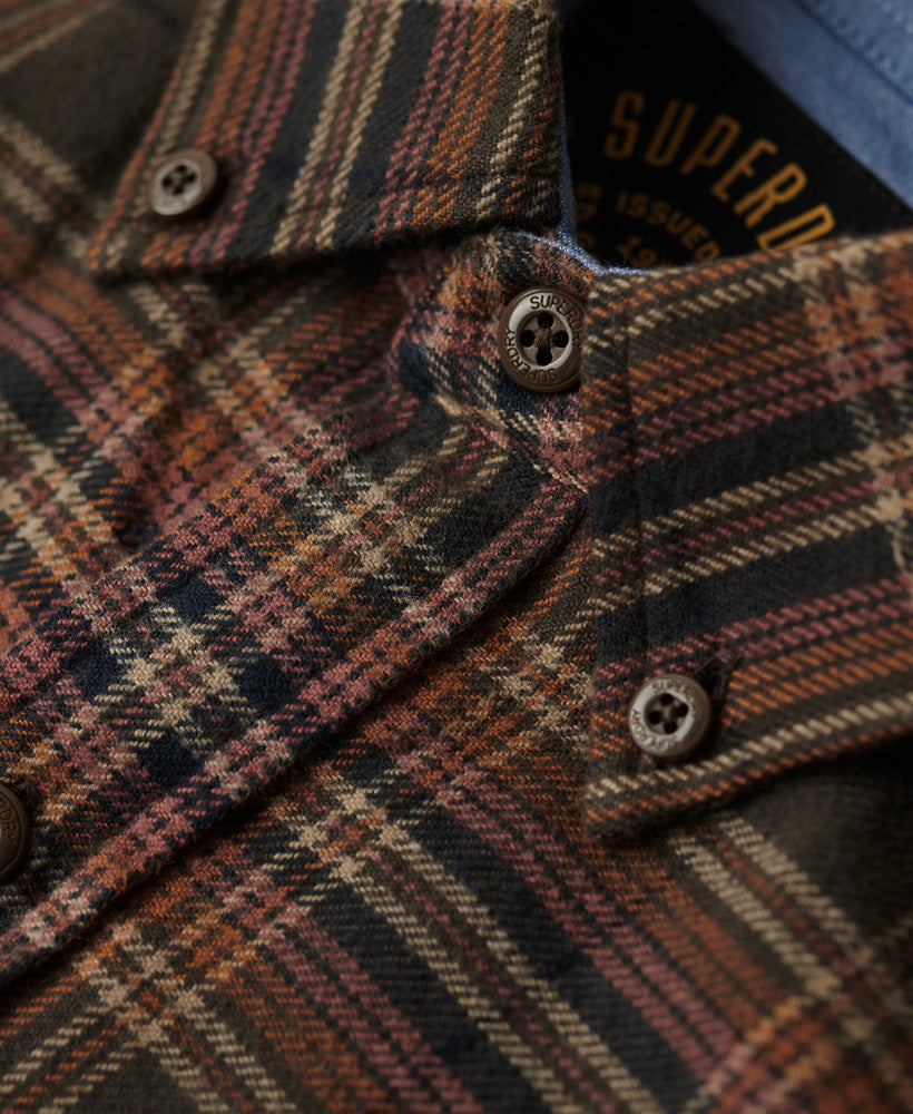 Cotton Lumberjack Shirt | Drayton Check Olive