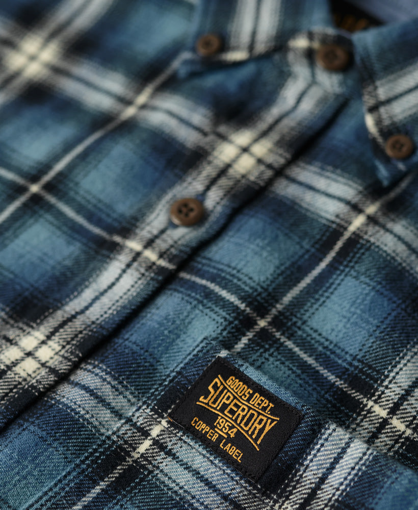 Cotton Lumberjack Shirt | Burghley Check Blue