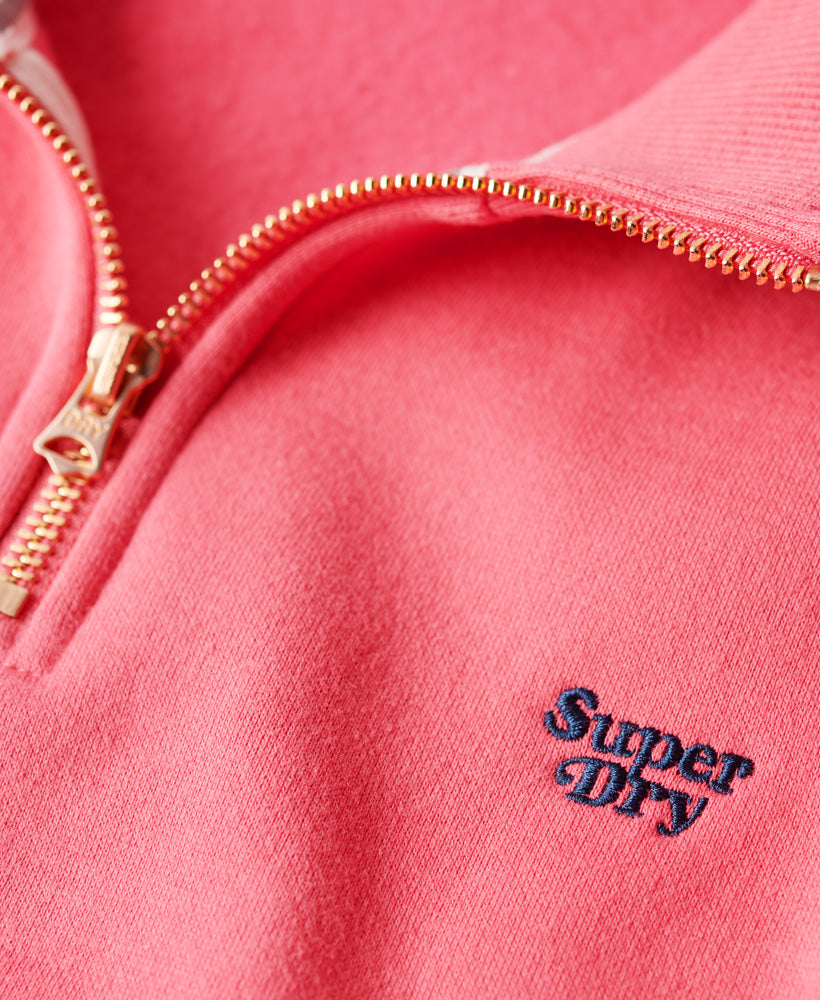 Vintage Logo Embroidered Henley Top | Camping Pink