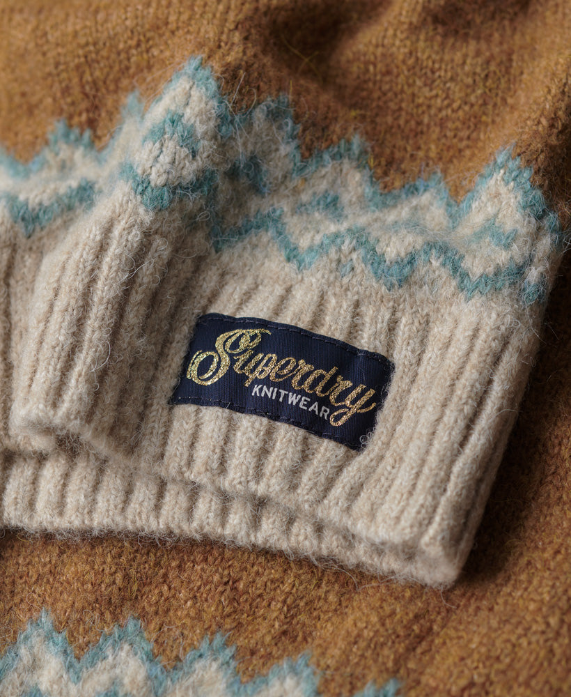 Slouchy Pattern Knit Jumper | Caramel Fairisle – Superdry