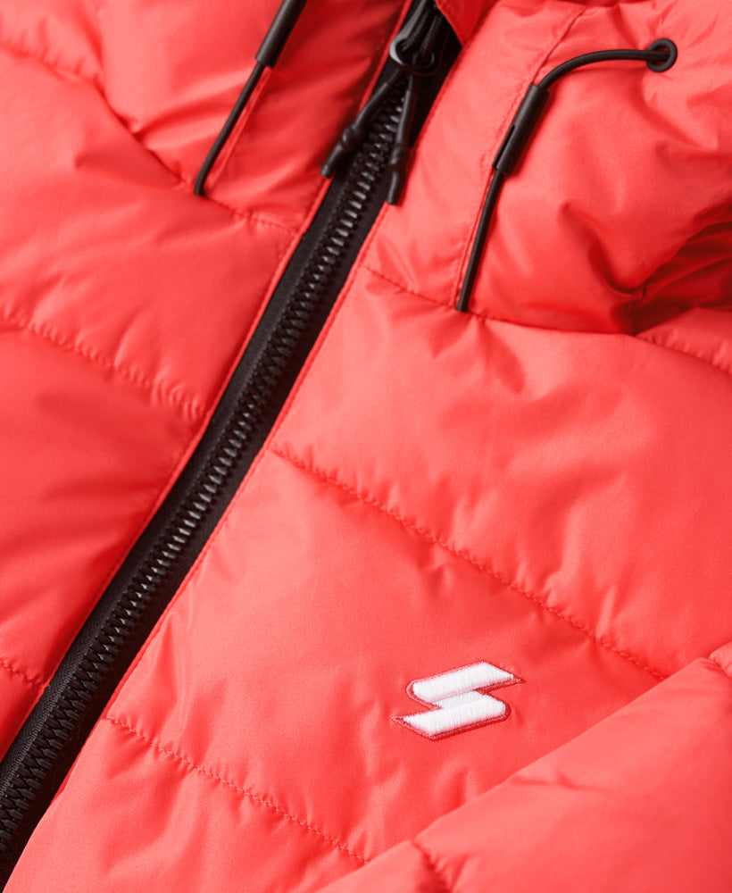 Hooded Spirit Sports Puffer | Active Pink