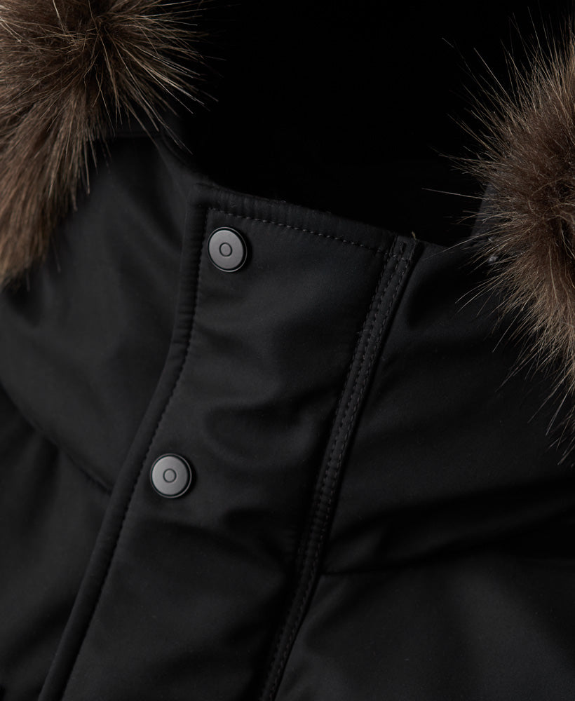 Chinook Faux Fur Parka Coat | Noir