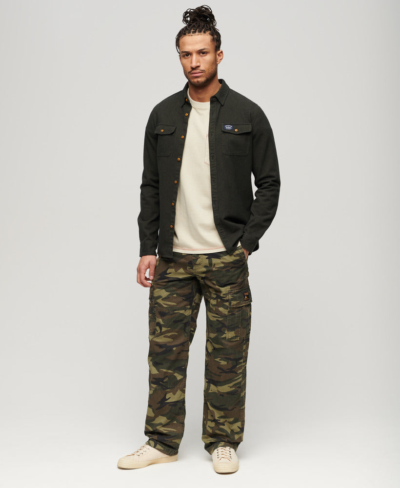 Organic Cotton Baggy Cargo Pants | Nathan Camo 32