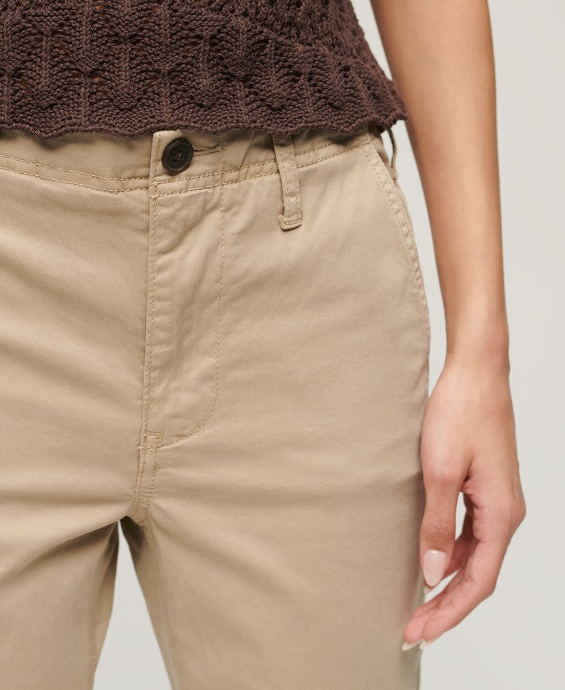 Mid Rise Chino | Stonewash Taupe Brown