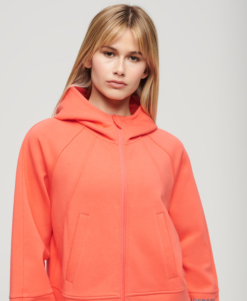 Sport Tech Relaxed Ziphood | Hot Coral