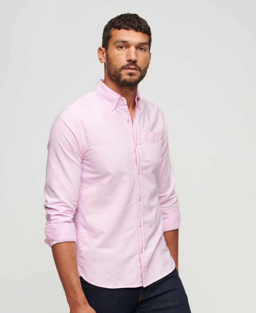 Organic Cotton Long Sleeve Oxford Shirt | City Pink