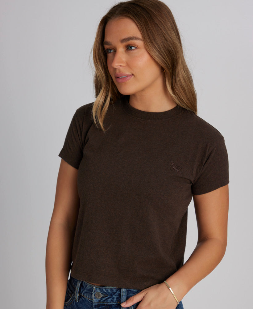 Essential Logo 90's T Shirt | Dark Chocolate Brown Marle – Superdry